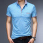 Men's Summer Polo Shirt Thin Breathable Lapel Collar Short Sleeve