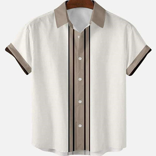 Short Sleeved Shirt With Striped Pattern