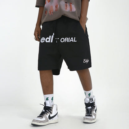 Embroidered Letters Basketball Shorts Comfortable Sportswear