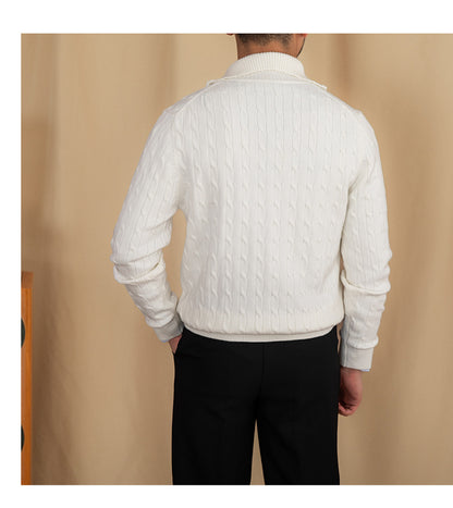 Half-Zip Pullover Sweater Autumn Winter Warmth