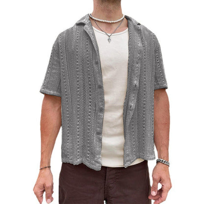 Lightweight Summer Knitted Cardigan Cool Stylish Hollow Short Sleeve